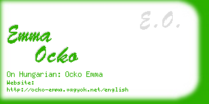 emma ocko business card
